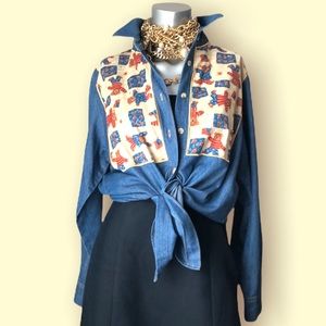 American Flag Denim Shirt